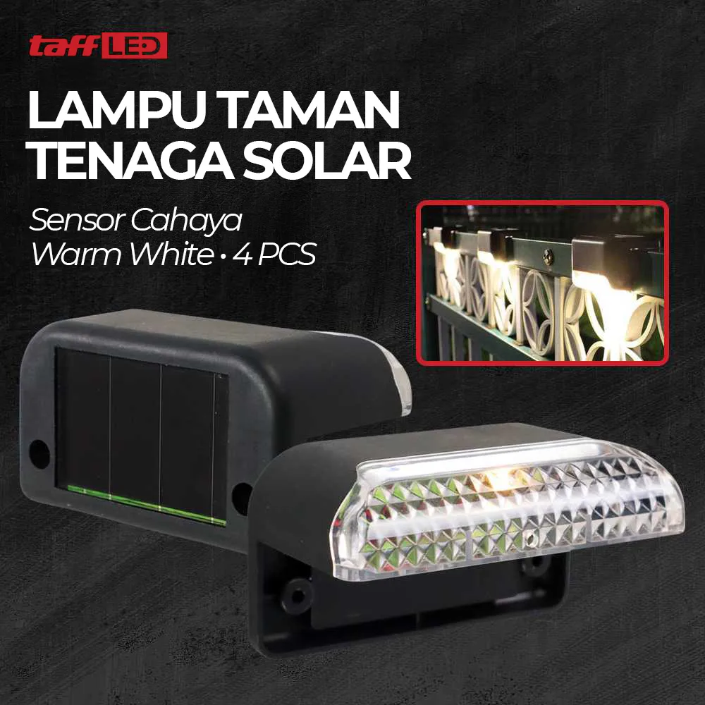 TaffLED Lampu Taman Outdoor Deck Light Solar Panel Warm White 3000K - L20