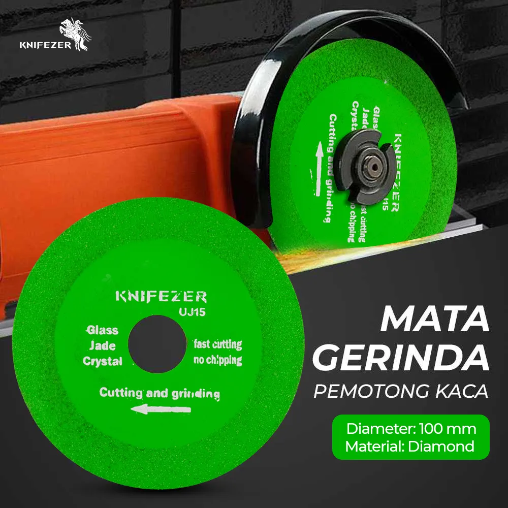 KNIFEZER Mata Gerinda Cakram Pemotong Kaca Diamond Cutting Disk 100mm - UJ15