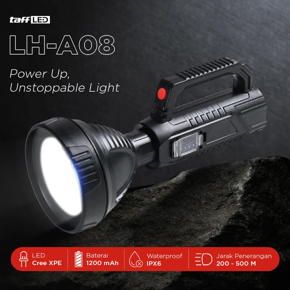 TaffLED Pocketman Senter LED CREE XPE Rechargeable IPX6 - LH-A08