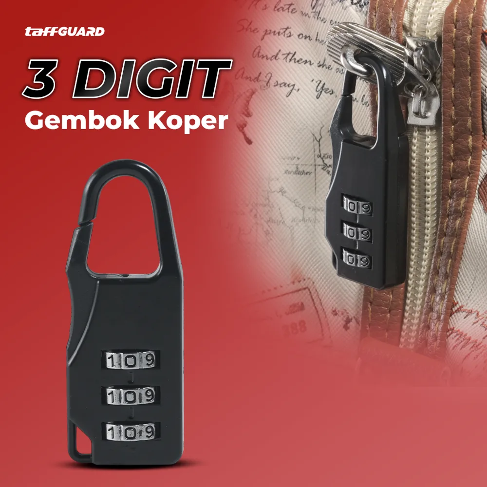 TaffGUARD Gembok Koper Kode Angka Safety Lock Portable 3 Digit - Z001