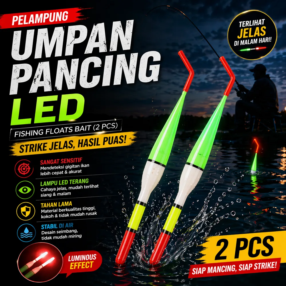 TaffSPORT Kumbul Pelampung Pancing LED Luminous Fishing Float 2 PCS - NT-02