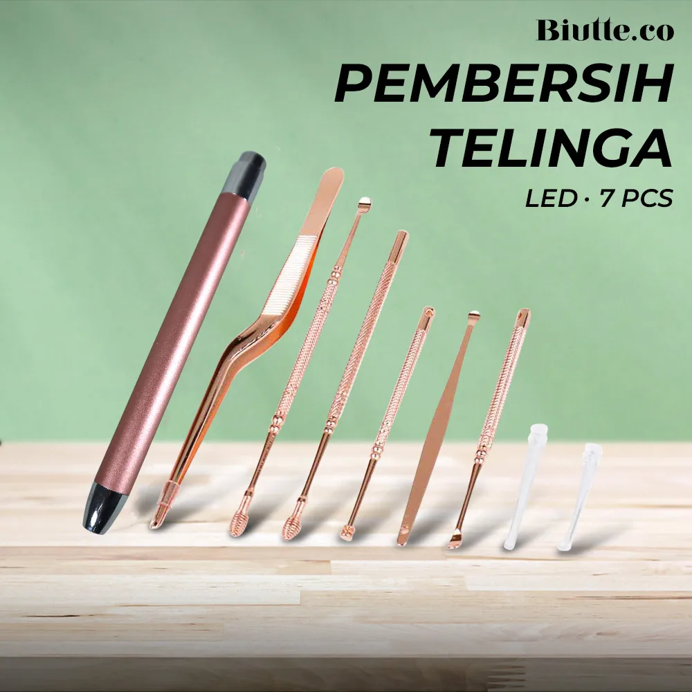 Biutte.co Pembersih Telinga Korek Kuping Ear Spoon LED 7 PCS - JC9