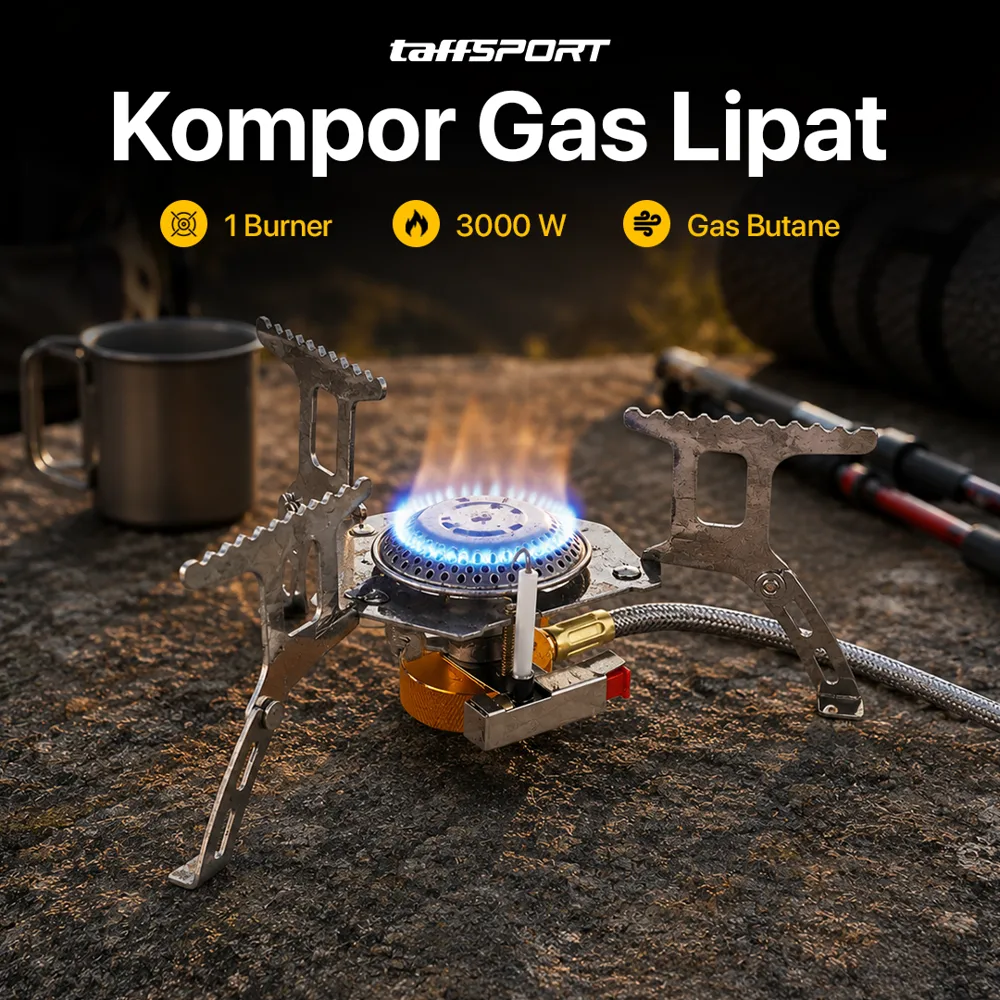 TaffSPORT Kompor Gas Portable Lipat Ultralight Camping Stove Outdoor - WSS-201