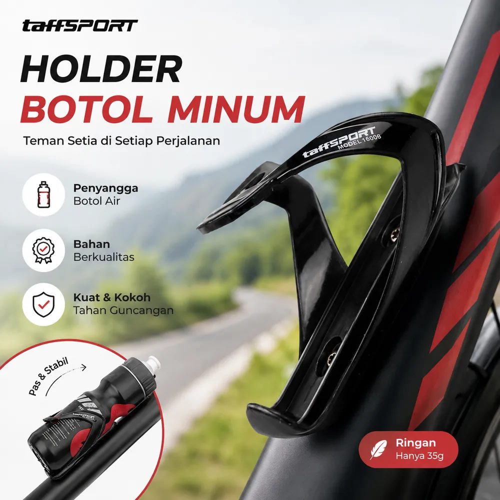 TaffSPORT Holder Botol Minum Sepeda Adjustable Bike Bottle Cage - 16006