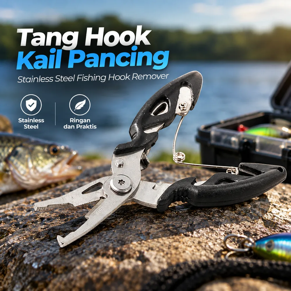 KNIFEZER Tang Kail Pancing Stainless Steel Fishing Hook Remover - J1352